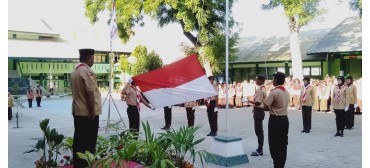 Upacara Peringatan Hari Pramuka ke 58 di MAN Ende 